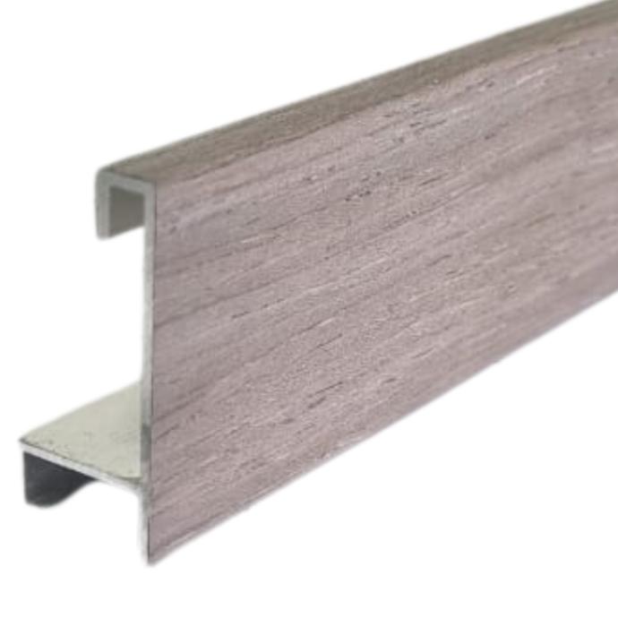 [126N] ALUMINIUM MOULDING W 16 X H 32 X L 2900MM GREY WOOD