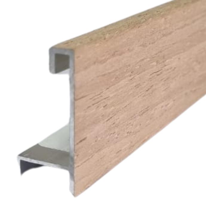 [126G] ALUMINIUM MOULDING W 16 X H 32 X L 2900MM NATURAL WOOD