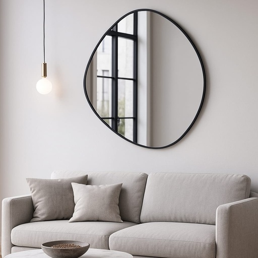 [MJ3B-21] Mirror Pebble 860X860mm Black