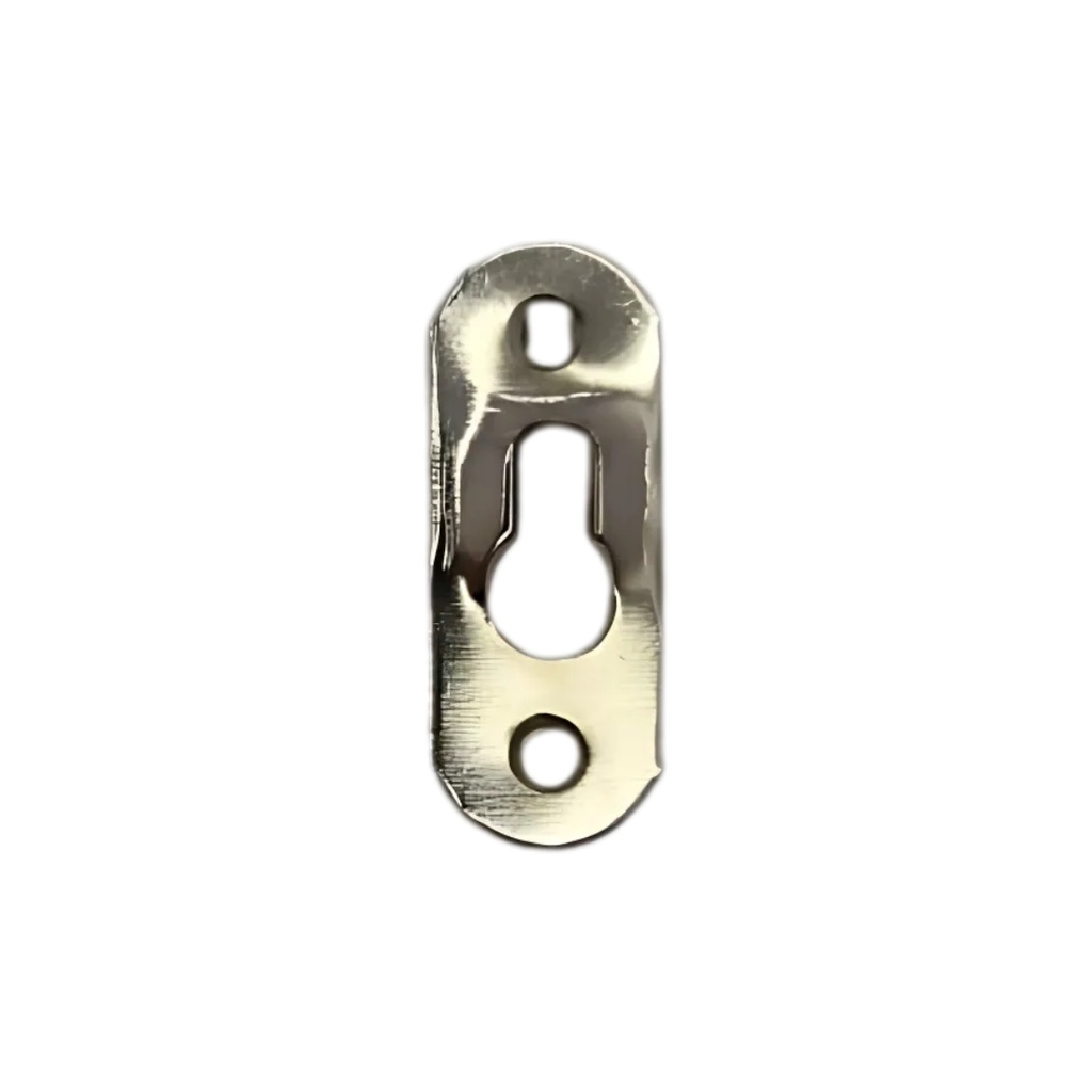 [AC403890] HANGER 2 HOLE KEY FLAT 15X38MM 100 PACK SILVER