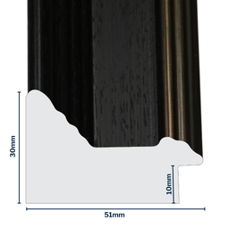 [Q952-3C] Q-Moulding W 51 X H 30 X L 2900mm Brown