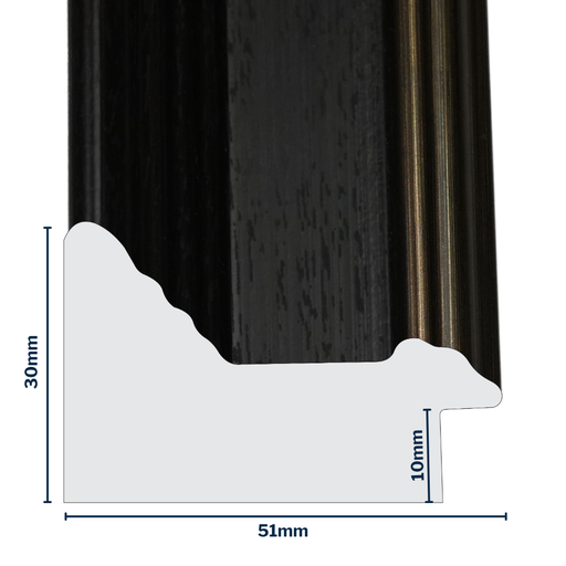 [Q952-3C] Q-Moulding W 51 X H 30 X L 2900mm Brown