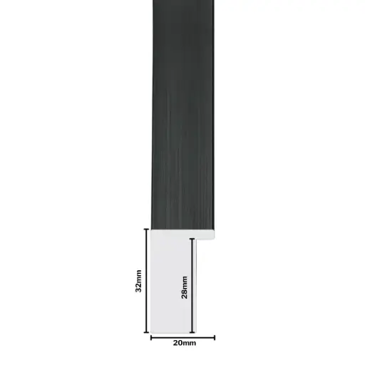 [1100N] PS Moulding W 20 X H 32 X L 2900mm Black