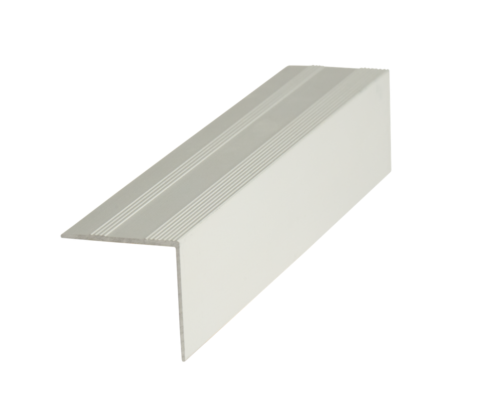 [3068AS] ALUMINIUM FLOORING PROFILE STAIR EDGE H 25 X W 25 X L 2700MM SILVER