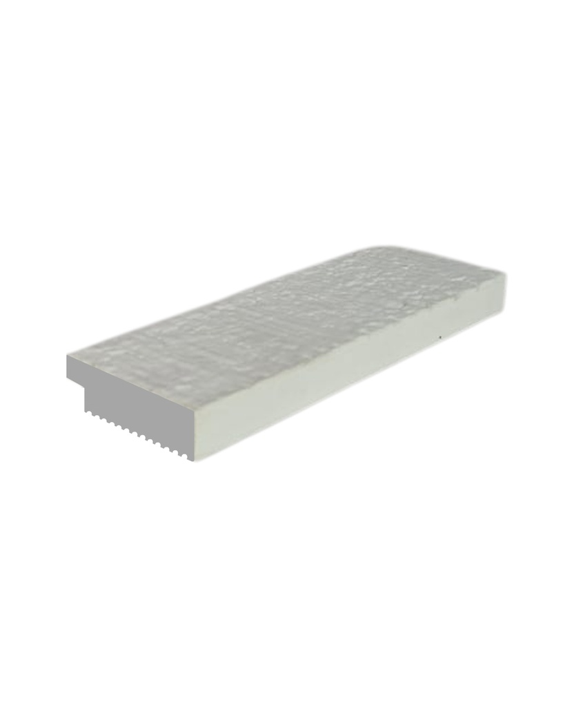 [5028-5WN.24] WALL PANEL END 37X10X2400MM WHITE EMBOSSED (195MM)
