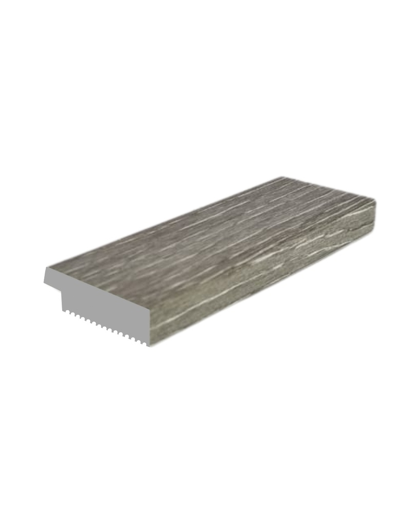 [5028LG.24] WALL PANEL END 37X10X2400MM WHITE LIGHT GREY (195MM)