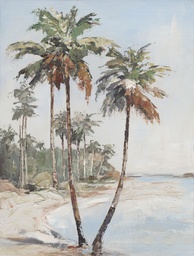 [PXYW760] Oil On Canvas Palms On Beach 900X1200mm