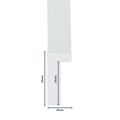 [7007W] Wood Moulding W 16 X H 35 X L 2900mm White