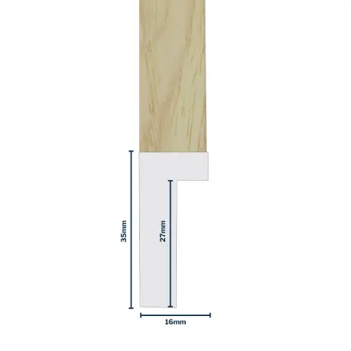 [7007N] Wood Moulding W 16 X H 35 X L 2900mm Natural