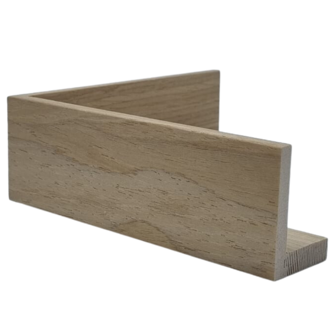 [7011N] WOOD MOULDING W 37 X H 54 X L 2900MM NATURAL (CANVAS FLOATER 43MM) 7 MM FACE