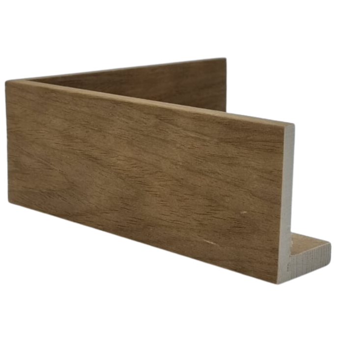 [7012A] WOOD MOULDING W 37 X H 63 X L 2900MM BROWN (CANVAS FLOATER 52MM) 7 MM FACE