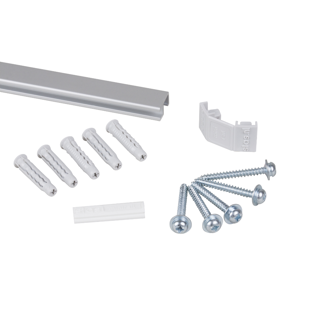 [AC403666] STAS MINIRAIL + INSTALLATION KIT ALUMINIUM 200CM