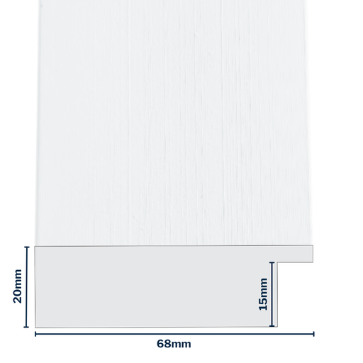 [Q915-3W] Q-Moulding W 68 X H 20 X L 2900mm White