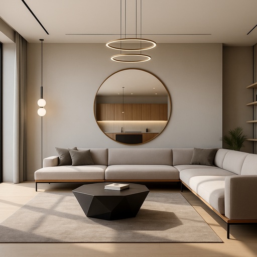 [MJ1A-18] Mirror Round 1200mm Antique Gold