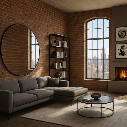 [MJ1B-24] Mirror Round 1500mm Black