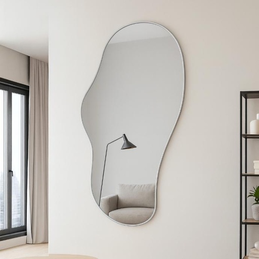 [MJ3S-22] Mirror Baba Papa 950X1680mm Silver