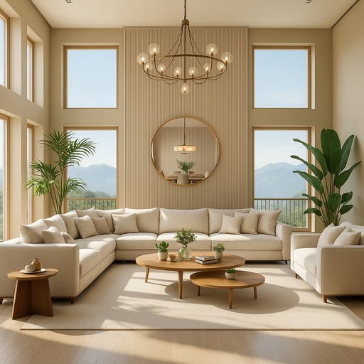 [MJ1A-25] Mirror Round 800mm Antique Gold