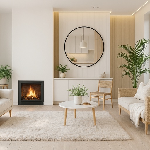 [MJ1B-25] Mirror Round 800mm Black