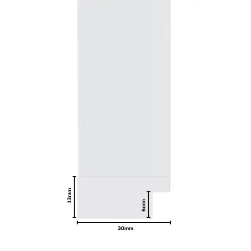 [869-3W] PS Moulding W 30 X H 13 X L 2900mm White