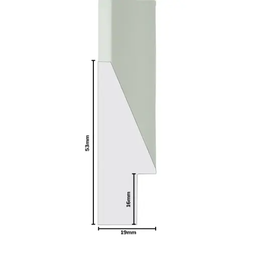 [1168-3NW] PS Moulding W 18 X H 53 X L 2900mm White