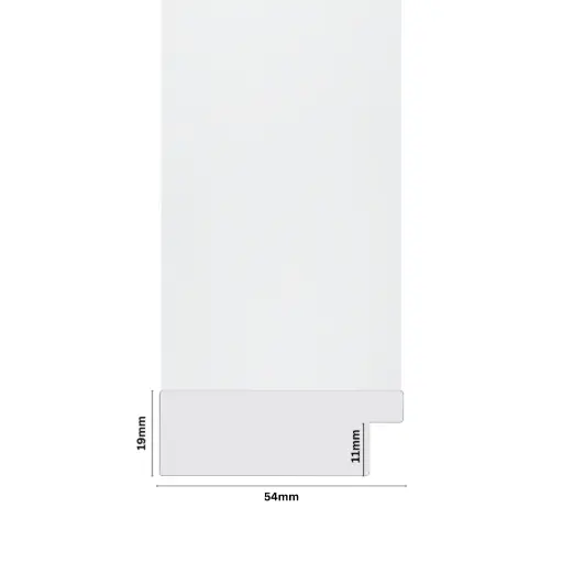 [1040-3NW] PS Moulding W 54 X H 19 X L 2900mm White
