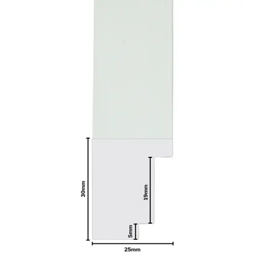 [1124NW] PS Moulding W 25 X H 30 X L 2900mm White