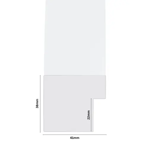 [1116GW] PS Moulding W 41 X H 38 X L 2900mm Gloss White