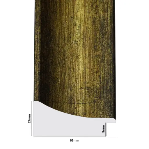 [1114-3G] PS Moulding W 63 X H 27 X L 2900mm Gold