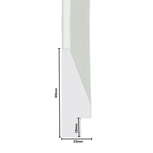 [1174AW] PS Moulding W 25 X H 70 X L 2900mm White