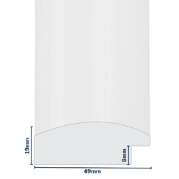 [Q954G] Q-Moulding W 49 X H 19 X L 2900mm Gloss White