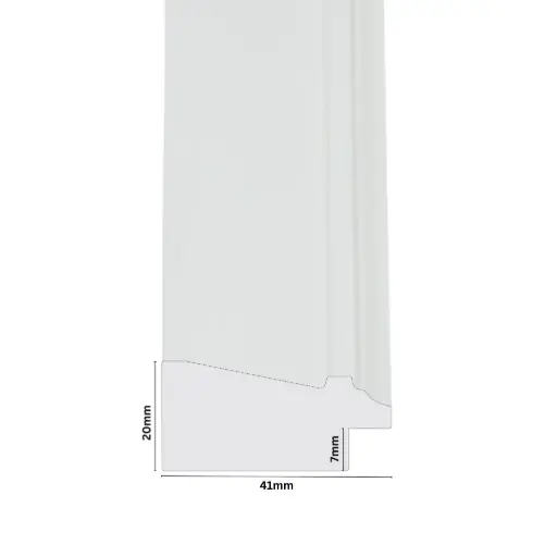 [1109NW] PS Moulding W 41 X H 20 X L 2900mm White