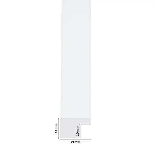 [1087GW] PS Moulding W 21 X H 14 X L 2900mm Gloss White