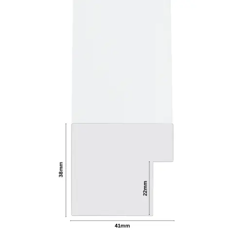 [1116NW] PS Moulding W 41 X H 38 X L 2900mm White