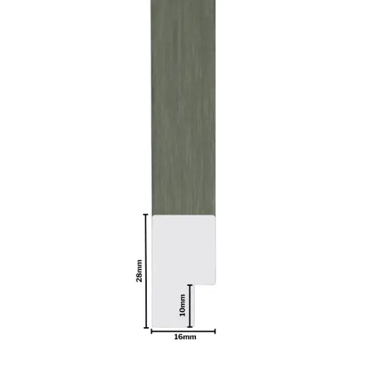[1159-3TNW] PS Moulding W 16 X H 28 X L 2900mm Grey & White