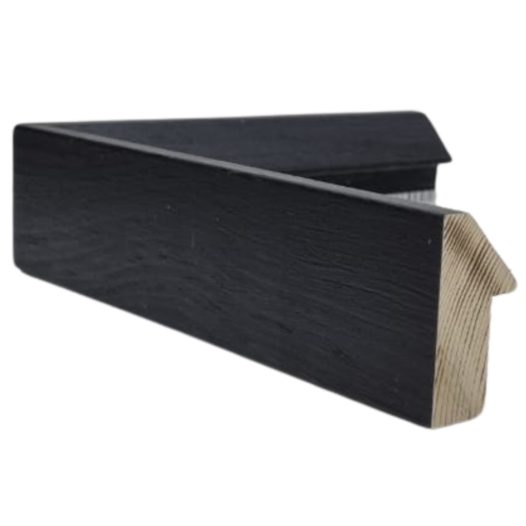 [7014B] WOOD MOULDING W 23 X H 51 X L 2900MM BLACK STAIN