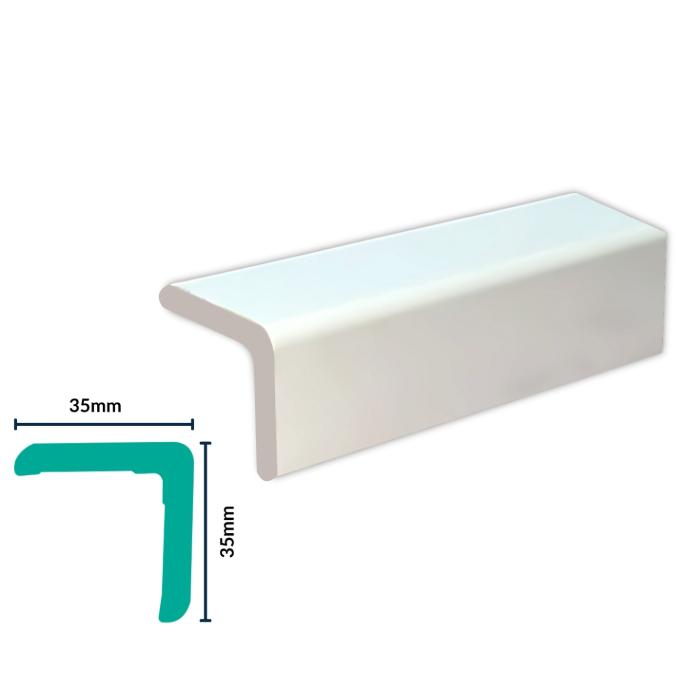 [3059WN] HDPS CORNER PROTECTOR  H 35 X W 35 X L 2700MM WHITE