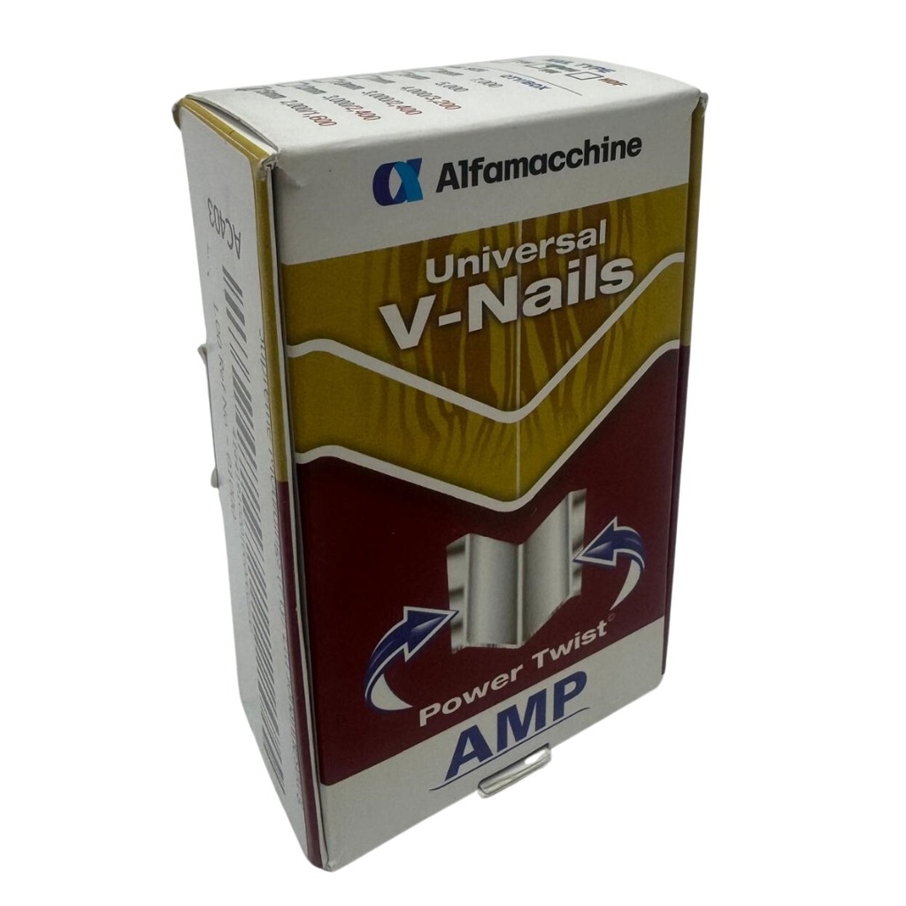 [AC402] V-NAILS UNIVERSAL ALFA 15MM SOFT WOOD 2000 PER BOX (CASSESE/MOTTA/ ETC MACHINES)