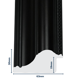 [Q914B] Q-Moulding W 63 X H 30 X L 2900mm Dark Woodstain