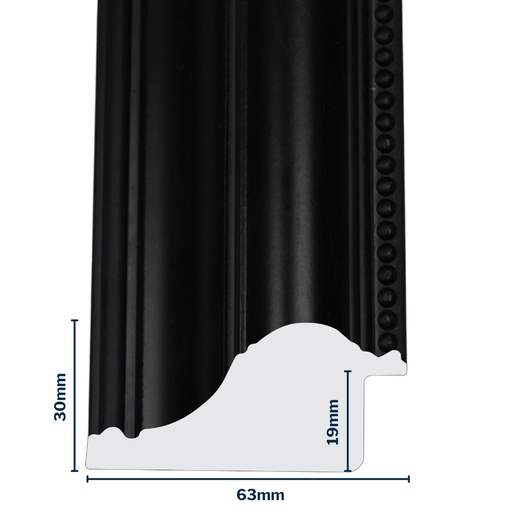 [Q914B] Q-Moulding W 63 X H 30 X L 2900mm Dark Woodstain