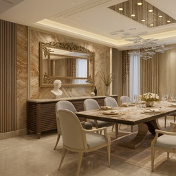 [HXM24N] Mirror Ornate 850X1520mm Champagne