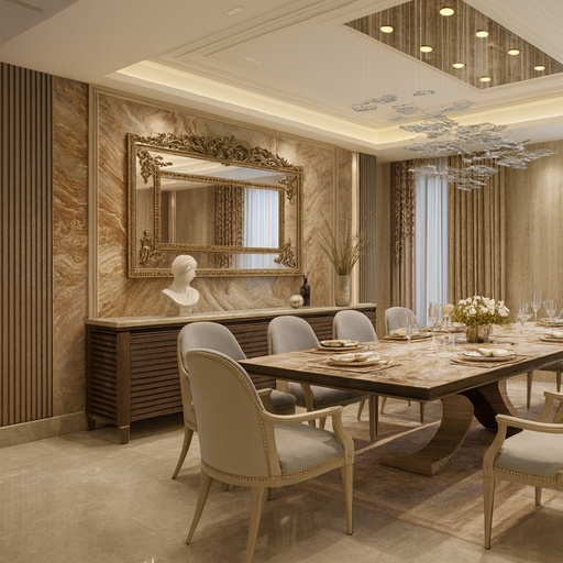 [HXM24N] Mirror Ornate 850X1520mm Champagne