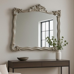 [HX9111] Mirror Ornate 1270X1490mm Champagne