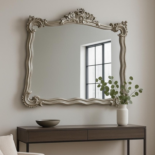 [HX9111] Mirror Ornate 1270X1490mm Champagne