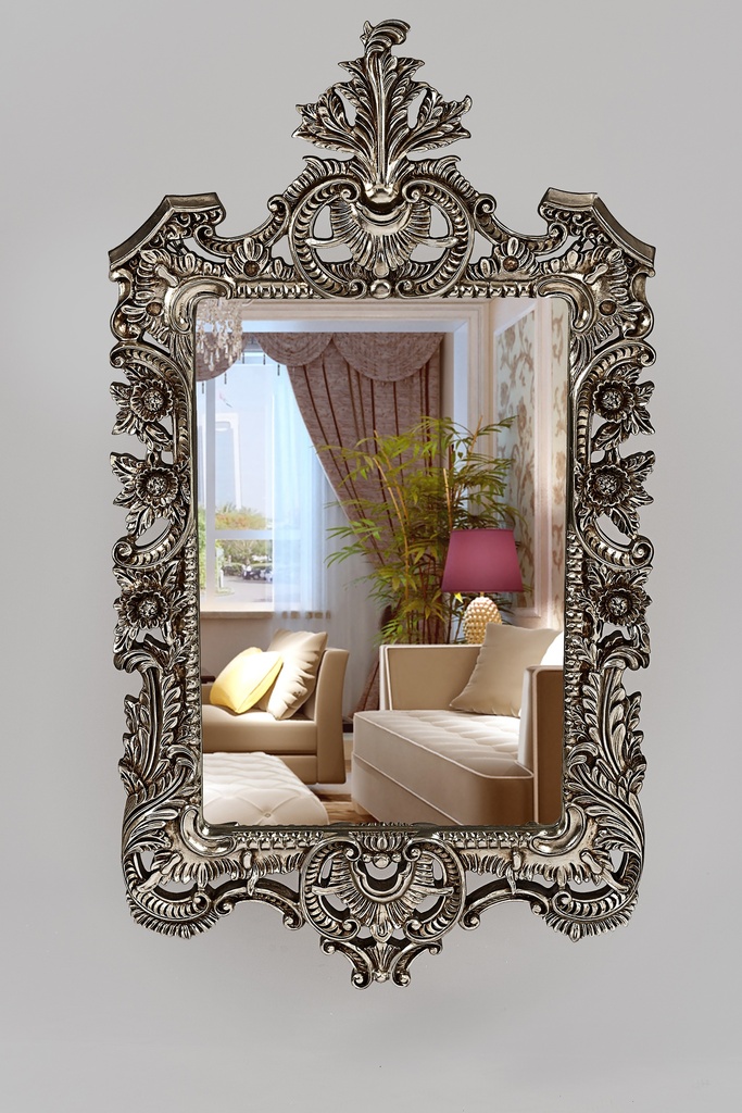 [HX3616] MIRROR ORNATE 840X1580MM CHAMPAGNE