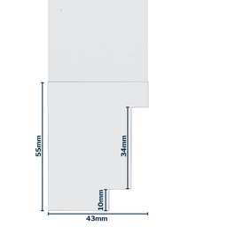 [Q955-3NW] Q-Moulding W 42 X H 55 X L 2900mm White