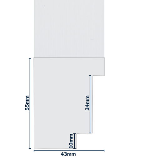 [Q955-3NW] Q-Moulding W 42 X H 55 X L 2900mm White