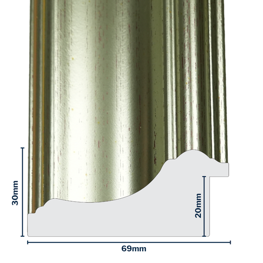 [Q902F] Q-Moulding W 69 X H 30 X L 2900mm Silver