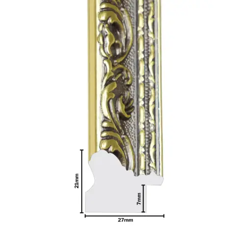 [1167-1G] PS Moulding W 27 X H 21 X L 2900mm Gold