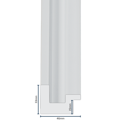 [2011W] PS Moulding W 46 X H 33 X L 2900mm Matt White
