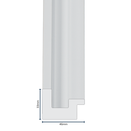 [2011W] PS Moulding W 46 X H 33 X L 2900mm Matt White